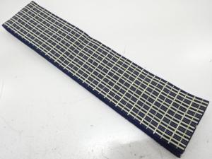 格子模様織り出し　男物角帯